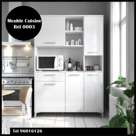 Meuble Cuisine Blanc LxHxP:120x178x40