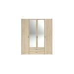 Armoire Varia 4 Portes - L160 x P50 x H185 cm - Chêne