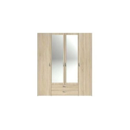 Armoire Varia 4 Portes - L160 x P50 x H185 cm - Chêne