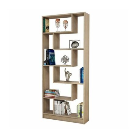 Bibliothéque - 120*200*25 cm - Bois MDF Stratifié - Chêne