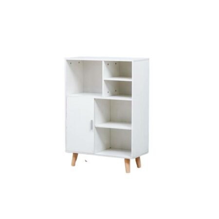 Bibliothèque Commode - 70*120*30 cm - Bois MDF Stratifié - Blanc