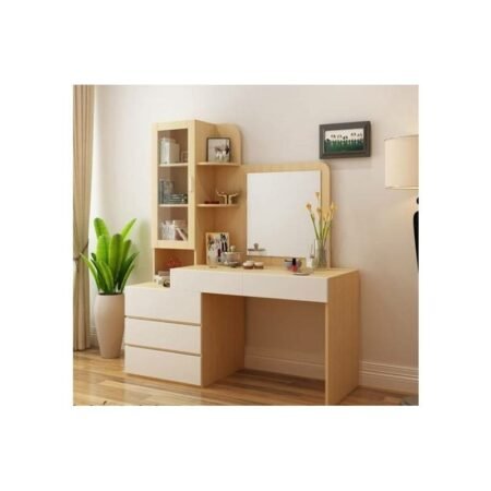 Coiffeuse Prestige Hetre et Blanc L:1m25 H 1m 80