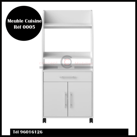 Meuble Cuisine Blanc LxHxP:60x168x40