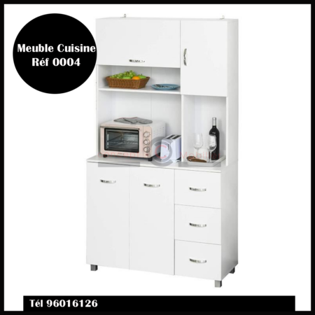 Meuble Cuisine Blanc LxHxP:90x168x40